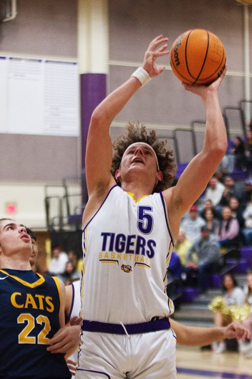 Lemoore's Andrew Mora attempting to keep his Tigers in the game.